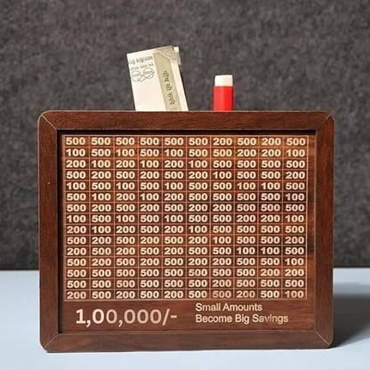 niv PIGGY BOX 01 Wooden Money Clip