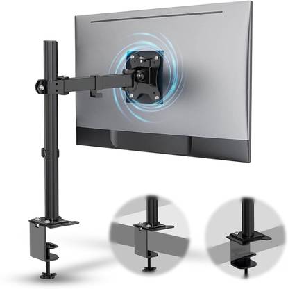 White Mulberry WM-HA1M-BK |DIY| Height Adjustable Monitor Arm Desk Mount Monitor Arm