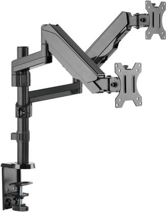 VSYS Dual Monitor Full Extension Gas Spring Dual Monitor Arm Fit 17"-32" Monitors Desk Mount Monitor Arm