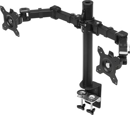 TONY STARK LED Dual Monitor Stand Desk Clamp Mount Two arms swivel tilt rotation function Desk Mount Monitor Arm