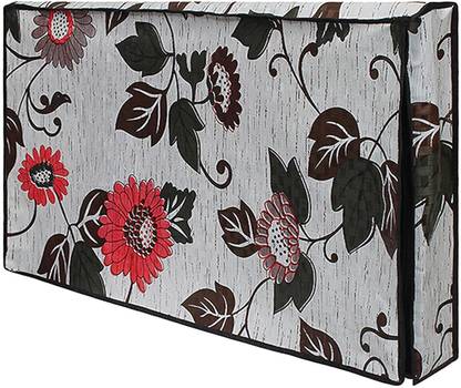MW PRINTS for 43 inch LED TV Cover TV Monitor Cover with Zip Lock Floral Pattern Polyvinyl Chloride  - LED, LCD TV Cover Dustproof Television Cover for (All Models)