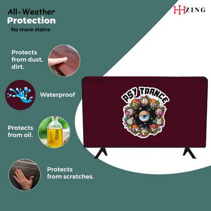 Hizing Padded-Dust Cover for 24 inch Computer Monitor, TV, LCD Monitor  - TVMRN0324I