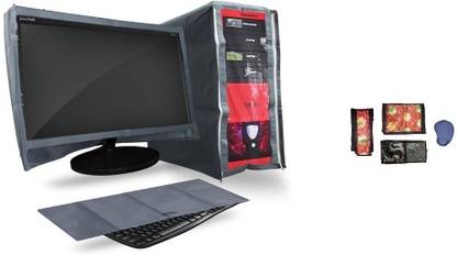 Blufury for 22 inch LED/LCD Screen Desktop UV Protector Dust Cover 4 in 1 Combo (Monitor Cover  - 22" + CPU Cover + Keyboard Cover + Mouse PAD)