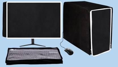 GUTSAV SALES COMPUTER DUST COVER 3 SET 24 INCH for 24 inch MONITER, KEYBOARD, CPU, TV  - DESKTOP COVER 3 SET 24 INCH