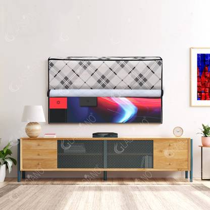 Glassiano Waterproof LED TV Cover for Compatible for All Models, for 24 inch LED - Double Use -Transparent & Printed Flap - 24 Inches LED TV Cover