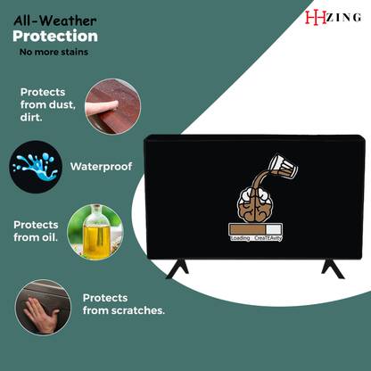 Hizing Padded-Dust Cover for 50 inch Computer Monitor, TV, LCD Monitor  - TVBLA0450I