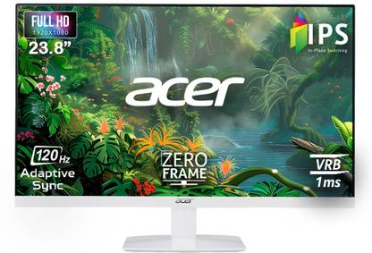 Acer HA0 60.45 cm (23.8 inch) Full HD LED Backlit IPS Panel with EcoDisplay, Mercury Free, Flicker Free, Bluelight Shield, AMD Free Sync Compatible, 2X2W Inbuilt Speakers, Tilt-able Stand Ultra-thin Monitor (HA240Y)