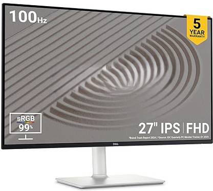 DELL 68.58 cm (27 inch) Full HD LED Backlit IPS Panel with Built-In 5W Dual Speaker, 99% sRGB(typical), Ficker Free, Brightness: 300 nits (typical), 1500:1 Contrast Ratio, Ports: 2x HDMI, Tilt/Swivel/Pivot/Height Adjustable Monitor (S2725HS)