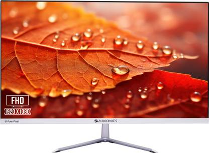 ZEBRONICS Pure Pixel 24 inch Full HD LED Backlit VA Panel with 16.7M colors, 16:9 Aspect Ratio, 250 nits Brightness (max), Built-in Speakers, Metal stand, Dual Input Ultra Slim Bezel Monitor (ZEB-EA124)  (Response Time: 12 ms, 75 Hz Refresh Rate)