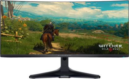 DELL AW-Series 86.36 cm (34 inch) Curved WQHD OLED Panel with HDMI, 2 xDP Port 1.4, 5 xSuperSpeed USB 3.2 Gen1, Audio Line-Out Port, Headphone-Out Port Gaming Monitor (Alienware AW3423DWF)