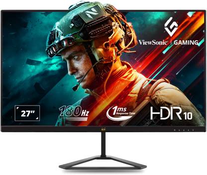ViewSonic 27 inch Full HD IPS Panel with HDR10, 104 sRGB, Eye Care, Wall Mount, Tilt, 2 x HDMI, 1 x Display Port, Wide View Angle Gaming Monitor (VX2779-HD-PRO)  (AMD Free Sync, Response Time: 1 ms, 180 Hz Refresh Rate)