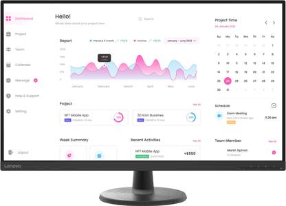 Lenovo 31.5 inch Full HD VA Panel Monitor (D32-40)  (Response Time: 4 ms, 60 Hz Refresh Rate) at Rs. 13490