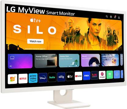 LG 32SR50F-W MyView Smart Monitor WITH WEB OS 81.28 cm (32 inch) Full HD LED Backlit IPS Panel Monitor (Built in Speakers,Wifi & Bluetooth, Smart TV Apps with Remote Control, 99% sRGB))