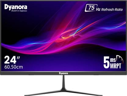 Dyanora 60.96 cm (24 inch) Full HD VA Panel Anti-Glare Screen with Ultra Slim Bezel-Less Design, Free Sync and 2 X 3W Inbuilt Speakers, Monitor (DY-MN24F0N)