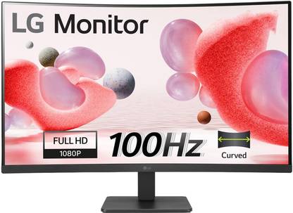LG 80.01 cm (31.5 inch) Curved Full HD LED Backlit VA Panel with HDMI X 2, VGA, Headphone Out, Reader Mode, Flicker Safe, Tilt Adjustable, 3-Side Virtually Borderless Monitor (32MR50C-BB.CTRVMR)
