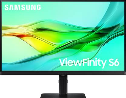Samsung ViewFinity S6 68.58 cm (27 inch) Quad HD IPS Panel with USB Type-C, LAN Port, DP, HDR10, KVM Switch, Easy Setup, Height Adjustable Stand, Eye Care Technology Monitor (LS27D604UAWXXL)
