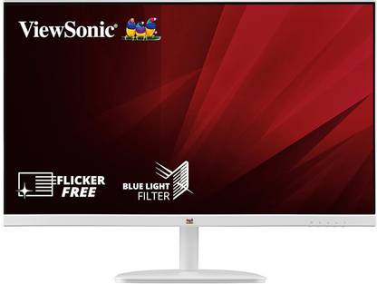ViewSonic VA Series 60.45 cm (24 inch) Full HD LED Backlit VA Panel White colour, Frameless Monitor (VA2430-H-W-6)