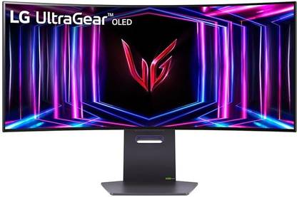 LG UltraGear 86.36 cm (34 inch) Curved WQHD LED Backlit OLED Panel with 800R Curvature, 1.5M:1 Contrast Ratio, HDR True Black 400, AMD Free Sync Compatible, Height/Tilt/Swivel Stand Gaming Monitor (34GS95QE-BB.ATRLMUN)
