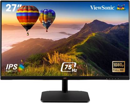 ViewSonic 68.58 cm (27 inch) Full HD LED Backlit IPS Panel with VGA, HDMI, Audio Out, External Power Adaptor, View Mode, Flicker Free Monitor (VA2732-H)