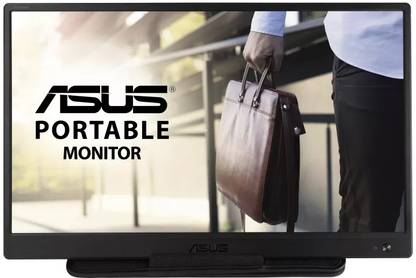 ASUS ZenScreen 39.62 cm (15.6 inch) WXGA TN Panel with Narrow Bezel, Micro USB, USB-Powered, Tripod Mountable, Anti-Glare Surface, Protective Sleeve Portable Monitor (MB165B)