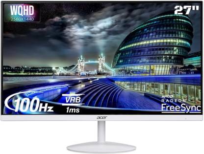 Acer 27 inch WQHD LED Backlit IPS Panel with HDR10, 2X1W Inbuilt Speakers, Flicker , Blue Light Shield, Ultra Thin Monitor (SA272U E)