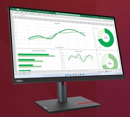Lenovo ThinkVision 60.45 cm (23.8 inch) WQHD IPS Panel Monitor (ThinkVision P24q-30)