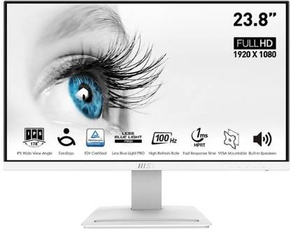 MSI 60.45 cm (24 inch) Full HD IPS Panel with Ultra Thin Bezels, Eye-Care Tech, Multiple Connectivity Options for Enhanced Productivity and Comfort Monitor (PRO MP243XW)