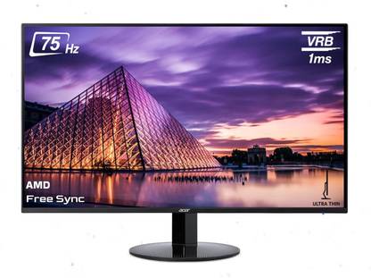 Acer 23.8 inch Full HD LED Backlit VA Panel Monitor (SA241Y)  (AMD Free Sync, Response Time: 1 ms, 75 Hz Refresh Rate)