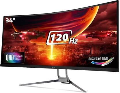 Acer 86.36 cm (34 inch) Curved UWQHD LED Backlit VA Panel Gaming Monitor (ED343CUR J0)