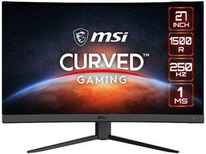 MSI 68.58 cm (27 inch) Curved Full HD VA Panel with Anti-Flicker Technology, Less Blue Light, HDR Ready Gaming Monitor (G27C4X)