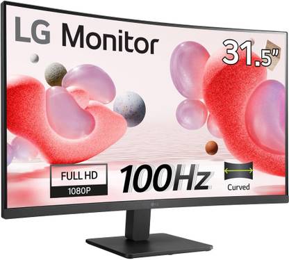 LG 1500R CURVE 32MR50C-B 81.28 cm (32 inch) Curved Full HD VA Panel Monitor (32MR50C (1920 x 1080) VGA,HDMI, Black Stabiliser, Onscreen Control,Reader Mode)