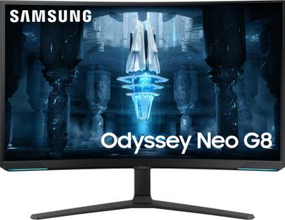 Samsung Odyssey Neo G8 81.28 cm (32 inch) Curved 4K Ultra HD VA Panel with Height Adjustable Stand, Quantum HDR 2000, 1000R Matte Display Gaming Monitor (LS32BG850NWXXL)