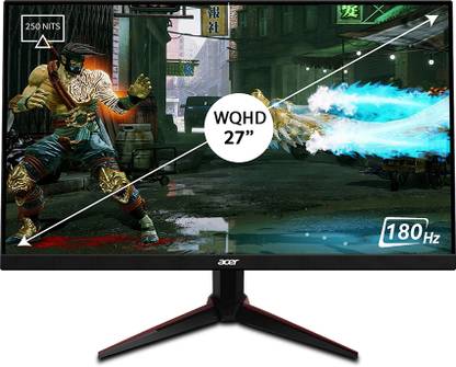Acer NITRO VG1 series 68.58 cm (27 inch) WQHD IPS Panel with DCI-P3 95%, HDR10 support, 2X2W Inbuilt Speakers, Acer Display Widget, Acer VisionCare, Tilt-able stand Gaming Monitor (VG271U M3)