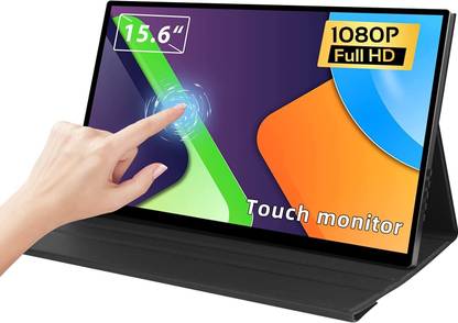 RIITEK Touch Monitor Extender 39.62 cm (16 inch) Full HD IPS Panel Monitor (15.6 Inch Portable Touch Monitor 1920 x 1080 FHD IPS Ultra Slim Display Screen)