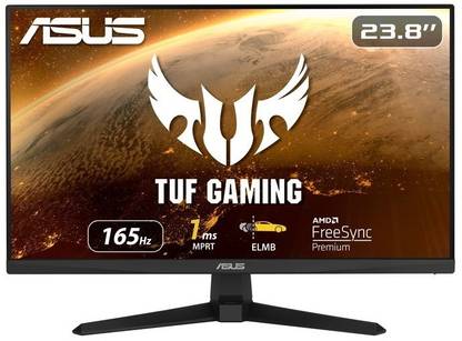 ASUS TUF 60.45 cm (24 inch) Full HD VA Panel with Extreme Low Motion Blur, Adaptive-sync, Premium Inbuilt Speakers, Eye Care, Display Port, HDMI Gaming Monitor (VG247Q1A)