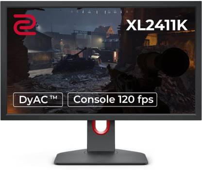 BenQ ZOWIE 60.96 cm (24 inch) Full HD LED Backlit TN Panel with Height Adjustment, 320nits, DyAc, Black eQualizer, Color Vibrance, XL Setting to Share, HDMI, DP, Matte Finish, Premium Esports Grade Gaming Monitor (XL2411K)