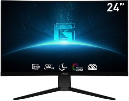 MSI 60.96 cm (24 inch) Curved Full HD VA Panel with 1500R Curved display, Anti-Flicker, Less Blue Light, Wide Color Gamut Gaming Monitor (G2422C)