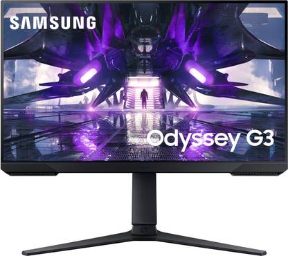 Samsung Odyssey G3 60.96 cm (24 inch) Full HD VA Panel with Height Adjustable Stand, 3-Sided Borderless Display, Eye Saver Mode, Flat Gaming Monitor (LS24AG304NWXXL)