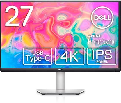 DELL S-SERIES 68.58 cm (27 inch) 4K Ultra HD LED Backlit IPS Panel Monitor (S2722QCM-1.07B Colors,Spk Inbuilt,USB-C, Height Adjust ,Tilt,Pivot,5 Yr Warranty)