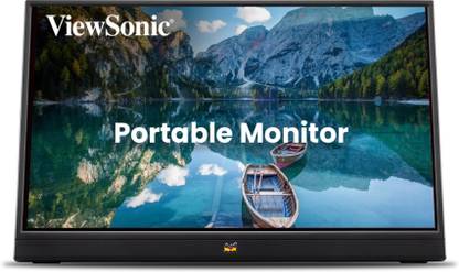 ViewSonic 39.62 cm (15.6 Inch) Full HD LED Backlit IPS Panel with AudioVisual Extension for Mobiles & Laptops, USB Type-C Port, Foldable Stand, Pivot-able Display Portable Monitor (VA1655)