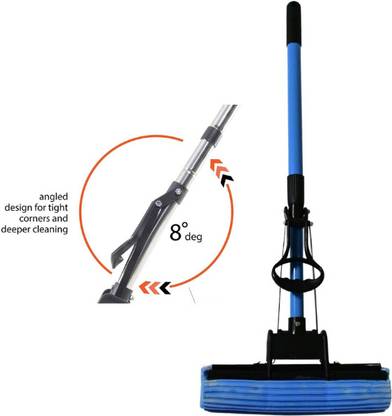 Ashmakam PVA Mop with Self-Wringing Feature for Wet & Dry Floor Cleaning Sponge Mop