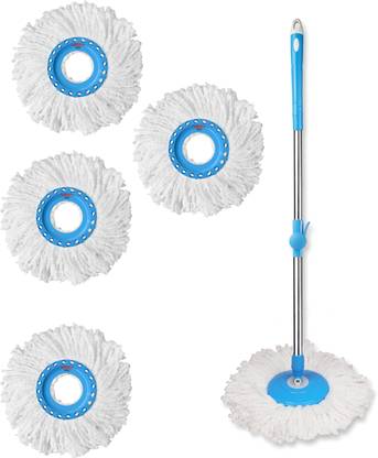 VAULT BHARAT NEW_Mop Stick Only| Spin Mop Spare Set|360° Rotate Universal | V2+4 Mop Set
