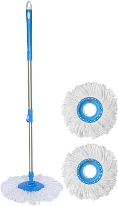 VAULT BHARAT NEW_Spin Mop Stick Rod Only, Floor Clean Stick with 3 refill | Extendable Handle Mop Set