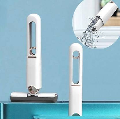 Wiselife Modern Portable Self-Squeeze Mini Mop for Wet & Dry Use Cleaning Small Spaces Sponge Mop