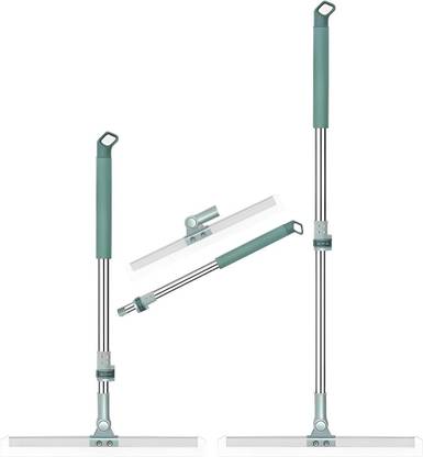 Dhvyant Mart Adjustable Telescopic Pole Silicone Floor Squeegee Broom with Long Handle Wipes