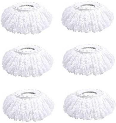JAYDEEP ENTERPRISE 360 Rotating Magic Spin Microfiber Mop Head Refill Pack OF 6 Absorbent Refills Mop Head
