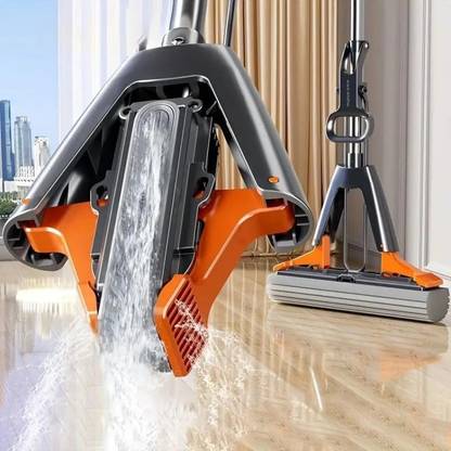Flipkart SmartBuy Self Wringin Sponge Mop Floor Cleaning Squeeze With 1 PVA Sponge Head(Set of 1) Sponge Mop