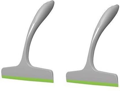 HouseOfCommon Plastic Floor Squeegee Wiper with Telescopic Handle for Cleaning Floor- Set of 2 Wipes