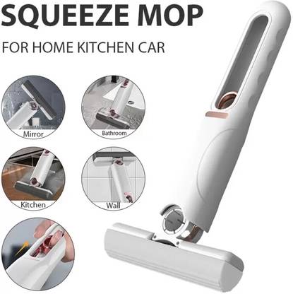 Techfly Portable Mini Sponge Flat Mop Wash-Free Absorber Wet & Dry Mop T13 Wet & Dry Mop
