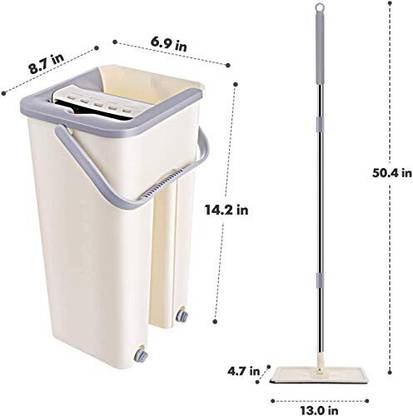 Black mirror Magic Flat Scratch Cleaning Mop Wet & Dry Mop